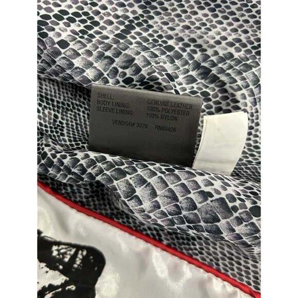 Wilson Leather Rocks Led Zeppelin Studded Biker Jacket M Distressed Punk Moto - Picture 3 of 16